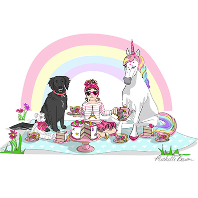 Magical Picnic dog and unicorn